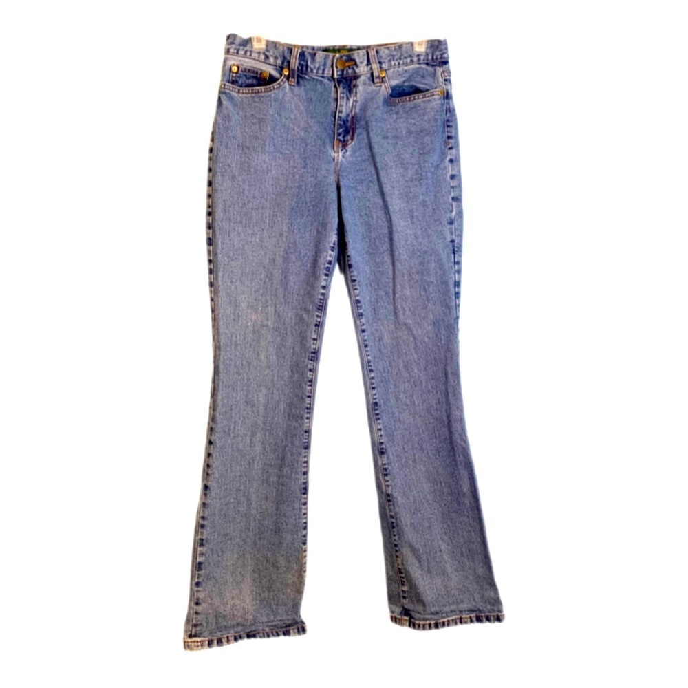 Lauren Ralph Bootcut medium wash mid rise jeans tall Sz 24 (not plus size)